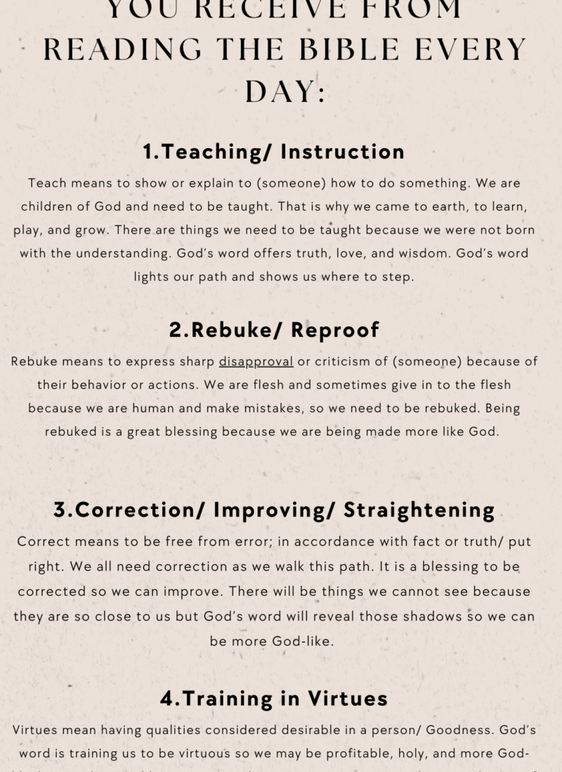 4 Blessings You Receive From Reading The Bible Every Day